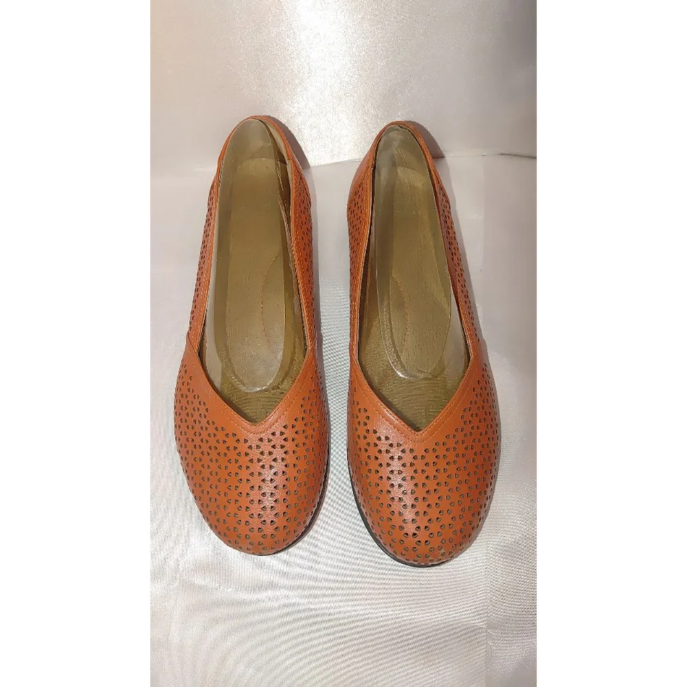 Dansko Neely Nappa Tangerine Flat Size 39